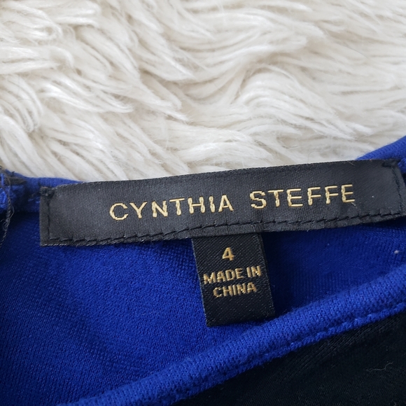 🎉 Cynthia Steffe bodycon blue black dress 4 - Picture 4 of 6